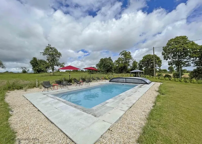 Maison Calme Avec Spa, Piscine Chauffee Et Jardin En Normandie - Fr-1-497-254 Mantilly